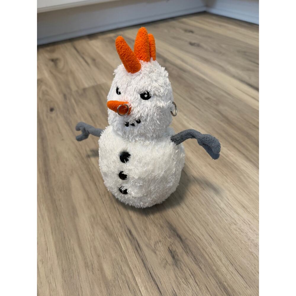 Animal Adventure Punk Rock Snowman Plush 8" From Sam Goody 2005 RARE